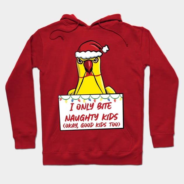 Only Bite Naughty Kids Lutino Ringneck Male Hoodie by punkburdarts